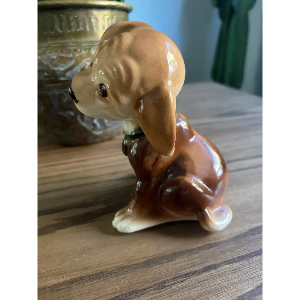 Vintage 1950s Royal Copley Puppy Dog Cocker Spaniel Figure Ceramic Dog